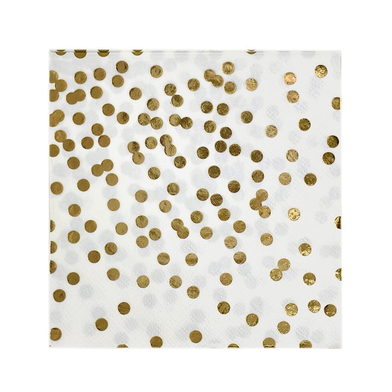 Lunch Beverage - Gold Confetti - 16/Pk
