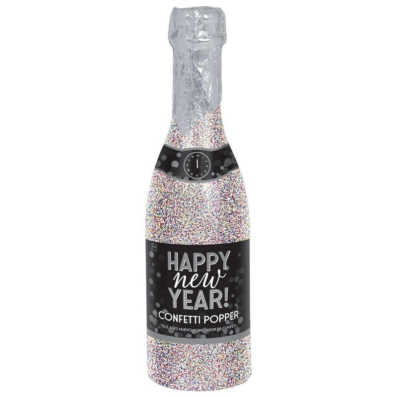 New Years Glitter Bottle Party Confetti Popper