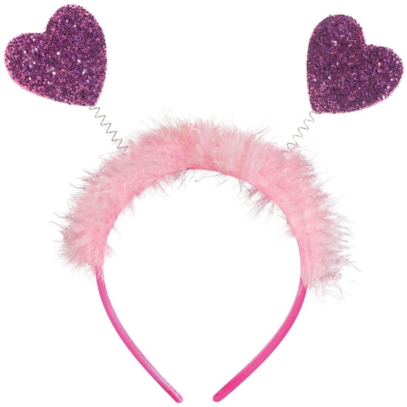 Pink Heart Headband, Valentine's Day