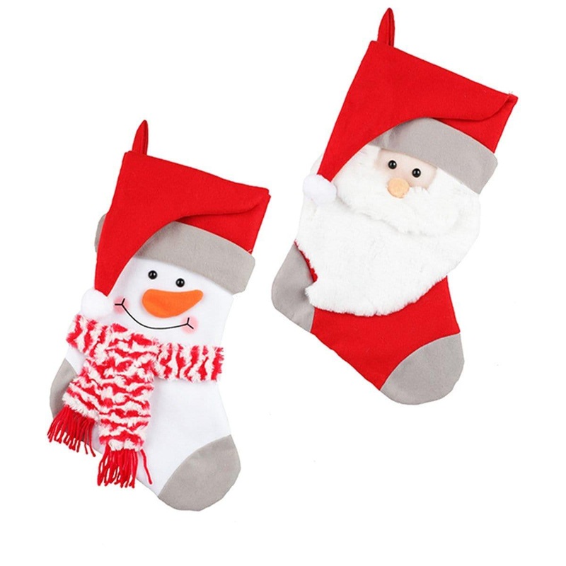 Red & White Fabric Stocking, Assortment, 1 count