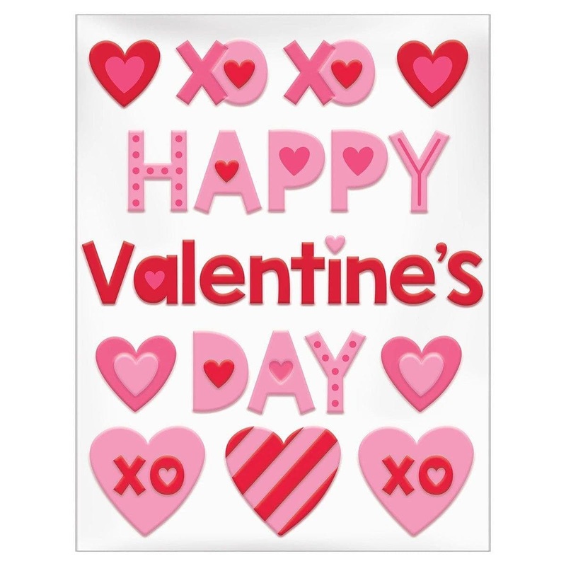 Valentine's Day Gel Clings
