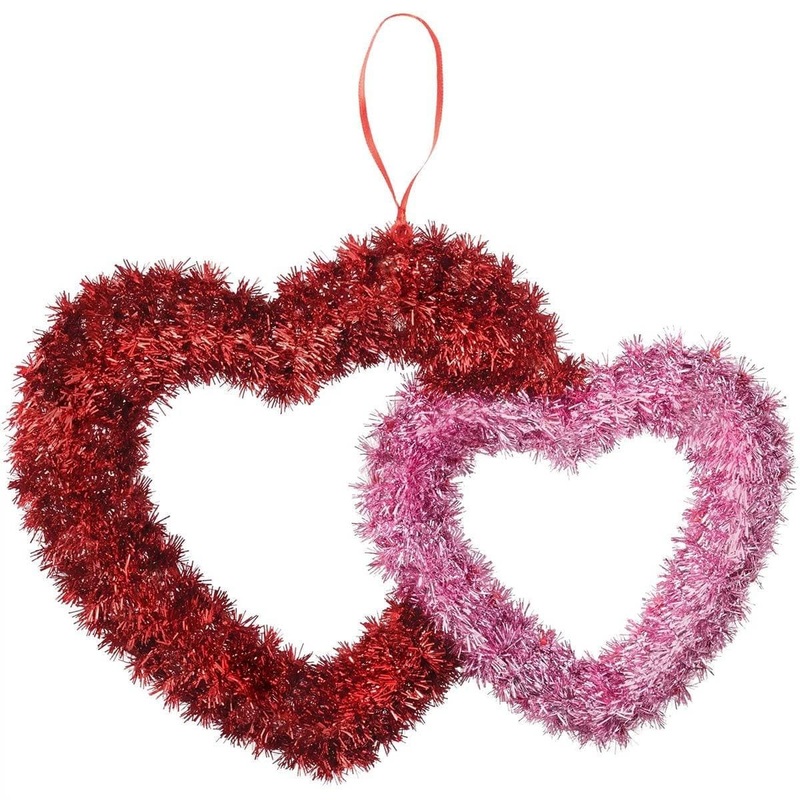 Valentine's Day Heart Tinsel Decoration