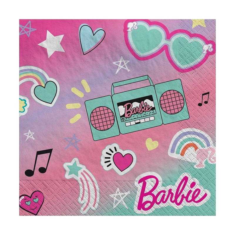 Barbie Beverage Napkins, 16Count