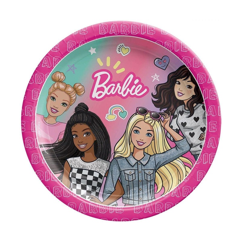 Barbie Dessert Paper Plates, 7in, 8Count