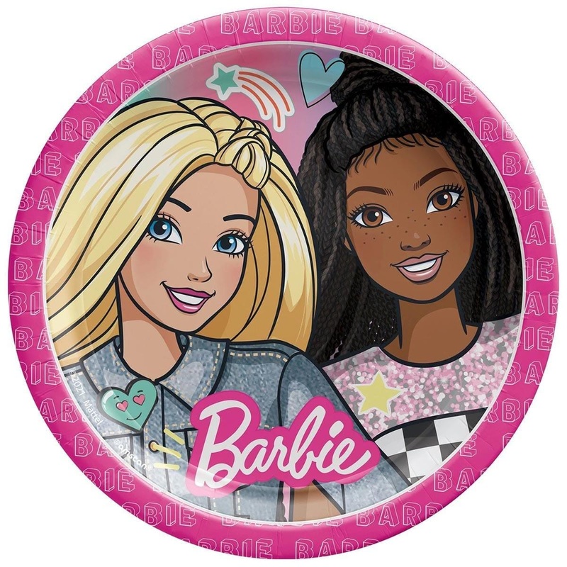 Barbie Dinner Paper Plates, 9 in, 8Count
