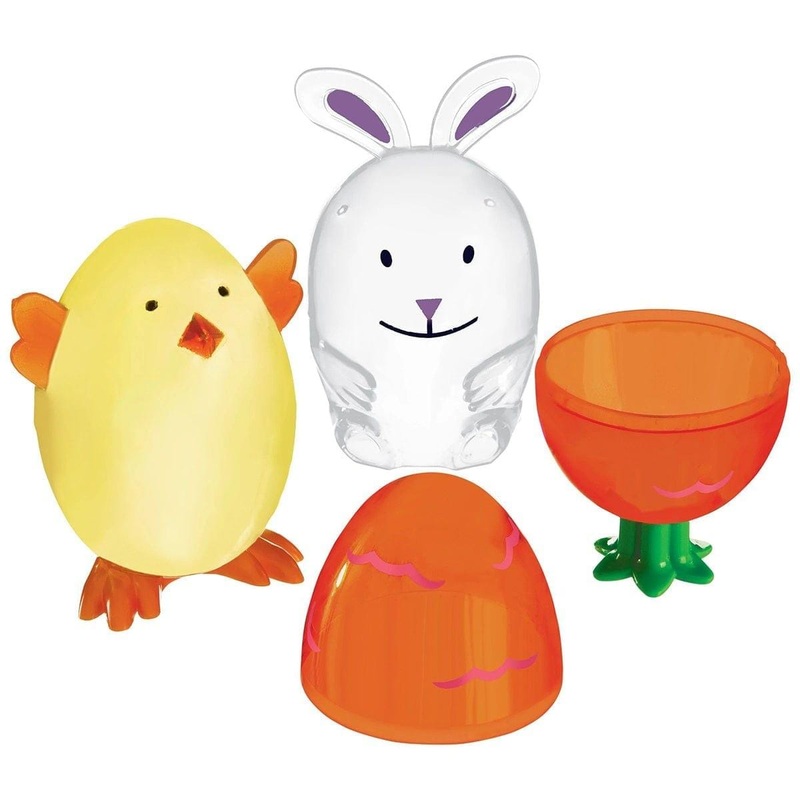 Easter Shaped Fillable Eggs, 6 Count