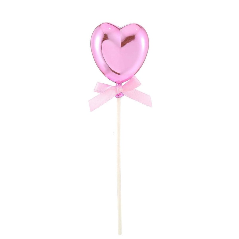 Heart Cake Topper, Pink