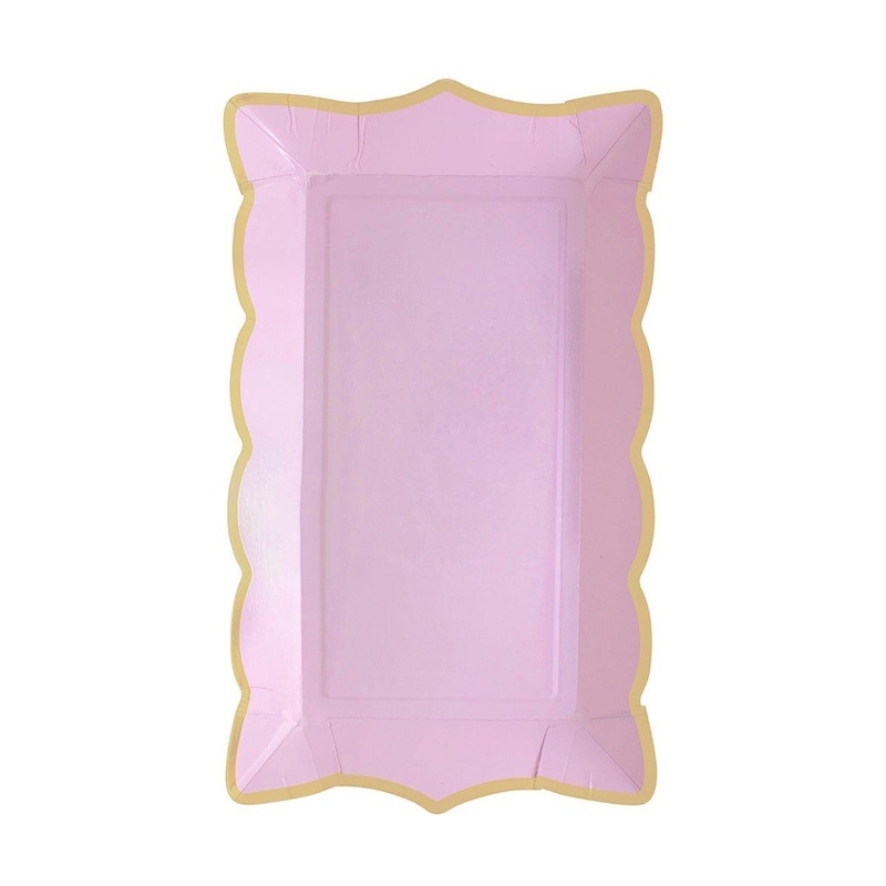 Lavender Rectangular Trays, 9 Inches, 4 Count