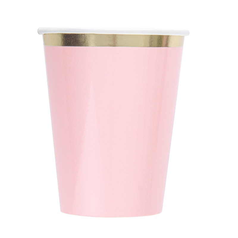 Light Pink Cups, 9 Oz, 8 Count
