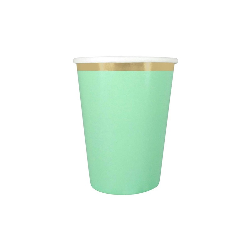 Mint Green Cups, 9 Oz, 8 Count
