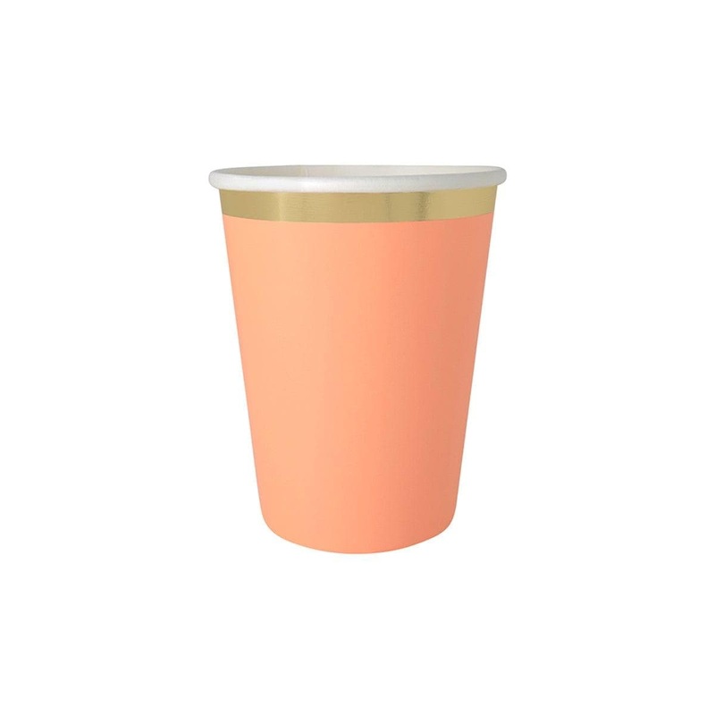 Orange Cups, 9 Oz, 8 Count