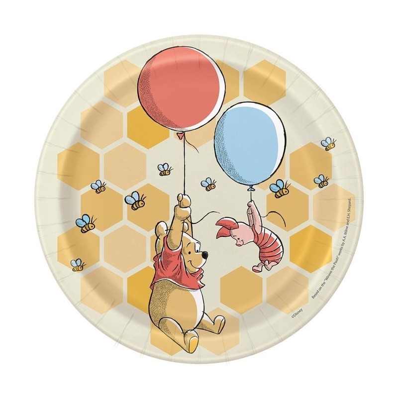 Winnie the Pooh Dessert Paper Plates, 7in, 8Count