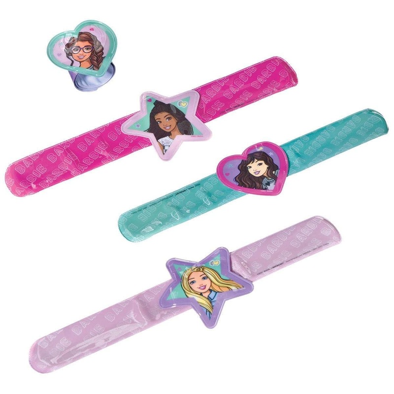 Barbie Slap Bracelets, 4 Count