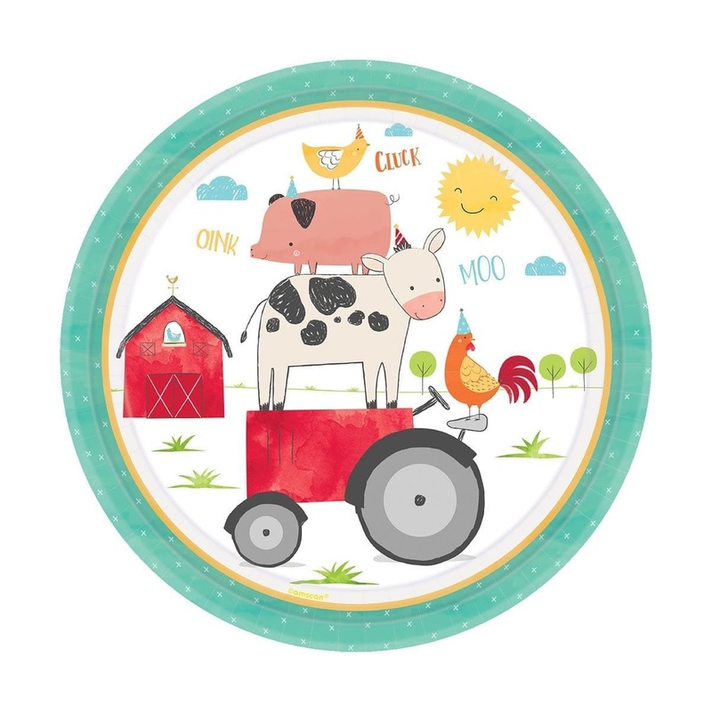 Barnyard Party Dinner Paper Plates, 10.5in, 8Count