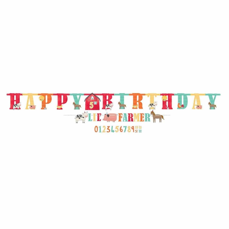Barnyard Party Happy Birthday Banner Kit