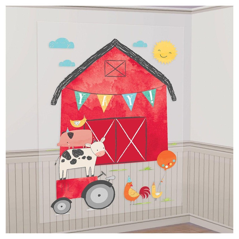 Barnyard Party Scene Setter and Accessories, 12Count