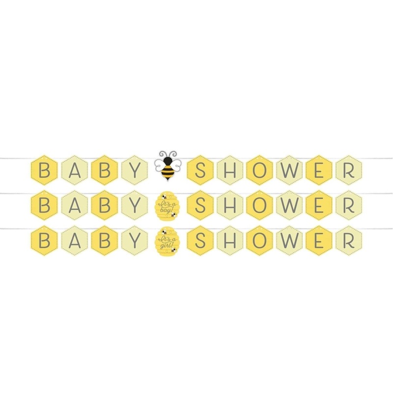 Bumblebee Baby Banner, Paper, 65in, 1Count