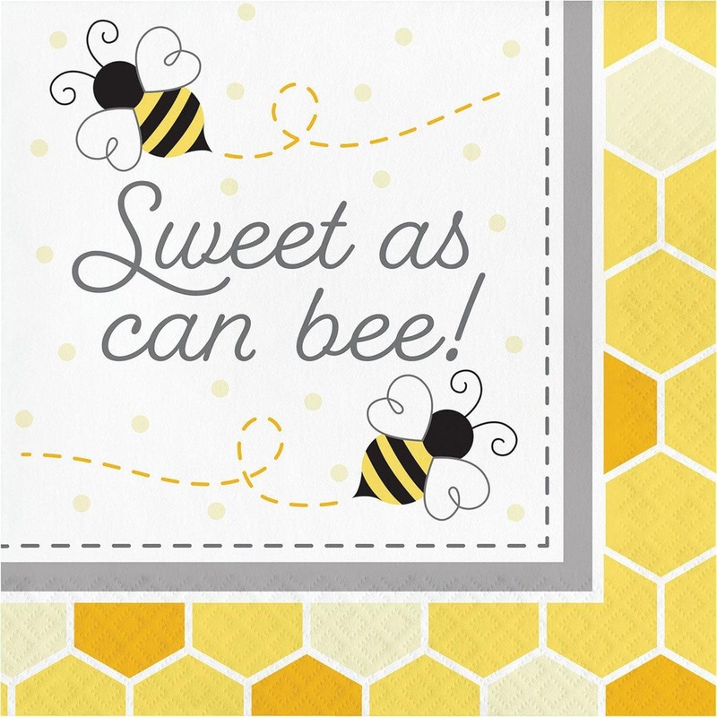 Bumblebee Baby "Sweet as Can Bee!" Lunch Napkins, 16Count