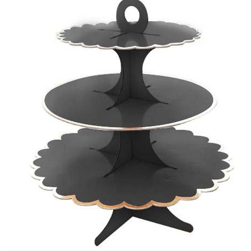 Cupcake Stand 3 Tiers, Black