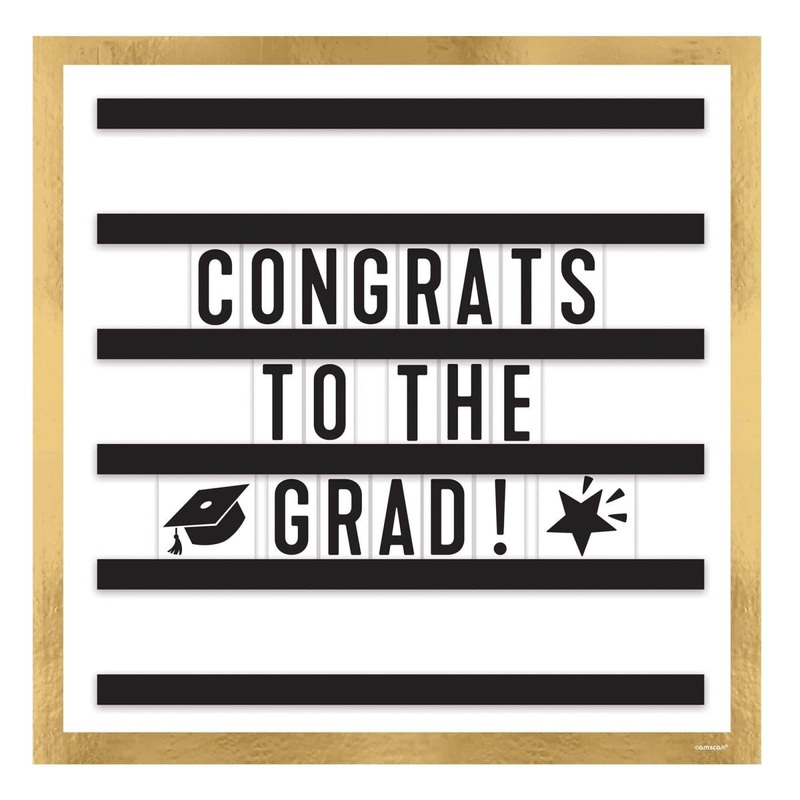 Graduation Letter Board "Congrats to the Grad!", 12"x12"