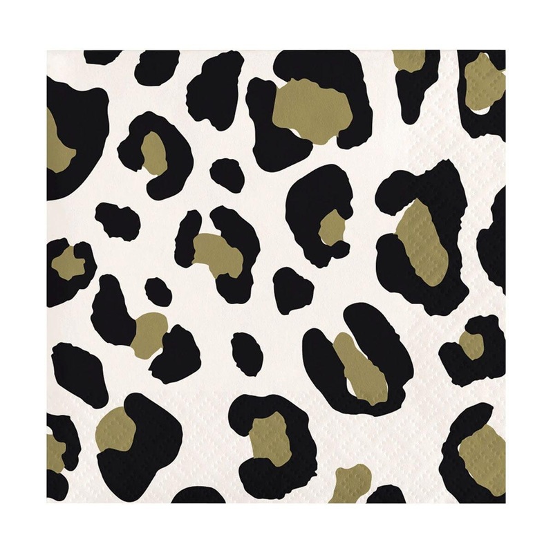 Leopard Beverage Napkins, 16 Count