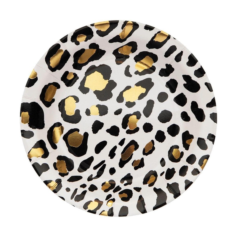 Leopard Dessert Paper Plates, 7 in, 8Count