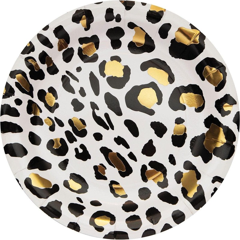 Leopard Dinner Paper Plates, 9 in, 8Count
