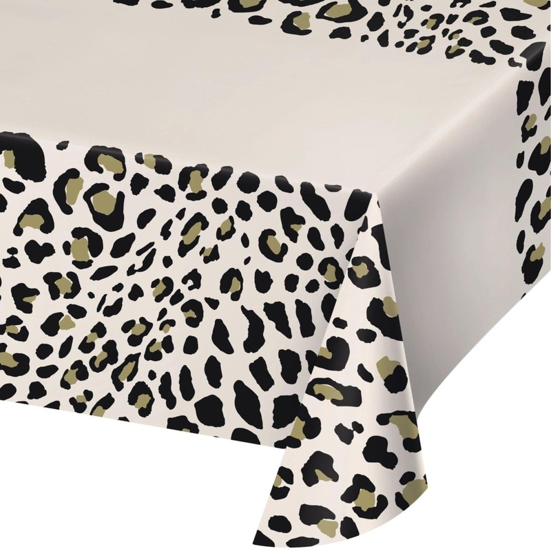Leopard Table Cover, Plastic