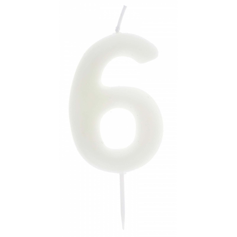 Number 6 Birthday Candle, Phosphorescent
