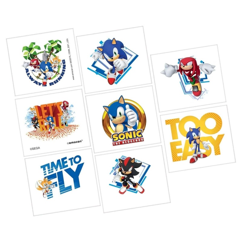 Sonic the Hedgehog Tattoos, 8Count