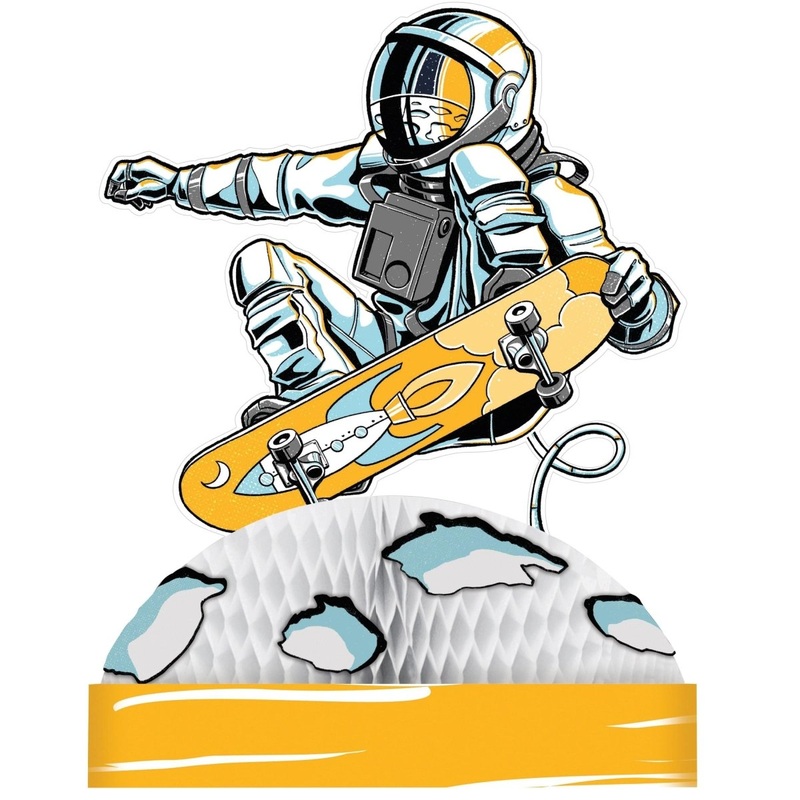 Space Skateboard Honeycomb Centerpiece
