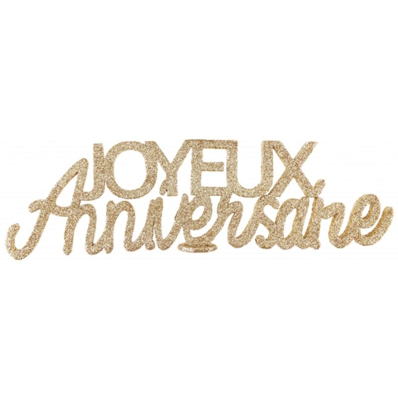 Table Decoration, "Joyeux Anniversaire", Gold