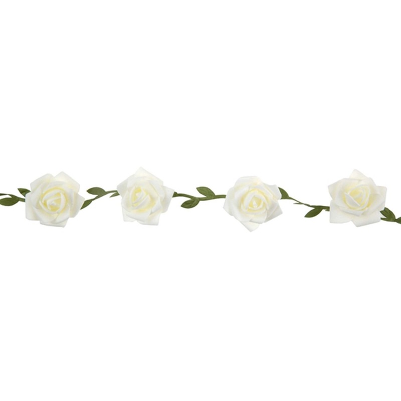 White Rose Garland