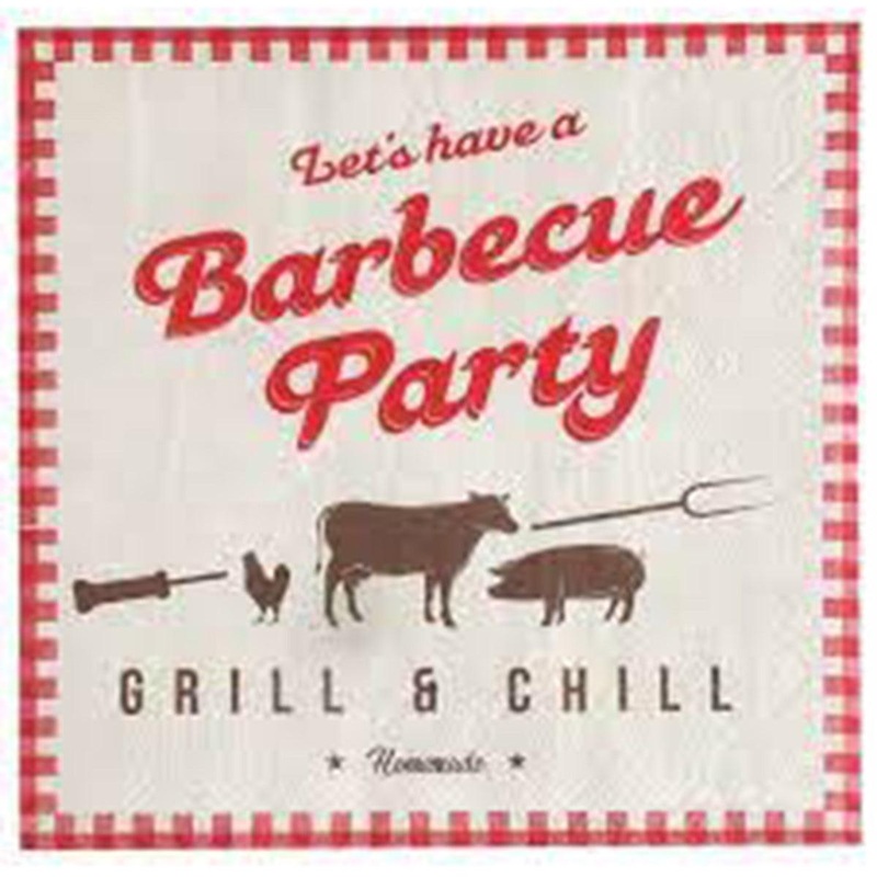 Barbecue Party Lunch Napkins, 20Count