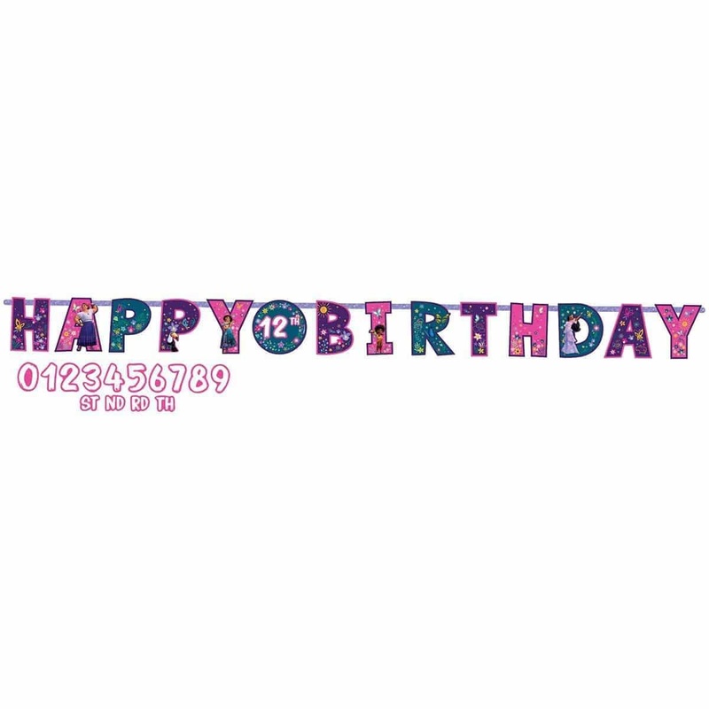 Disney Encanto Birthday Party Add-an-Age Jumbo Happy Birthday Banner, 10 ft