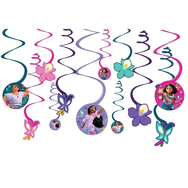 Disney Encanto Birthday Party Swirl Spiral Decorations, 12 Count