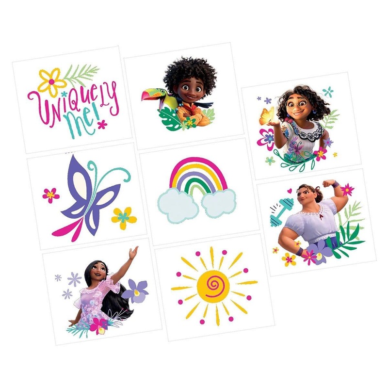 Disney Encanto Birthday Party Tattoos, 8 Count