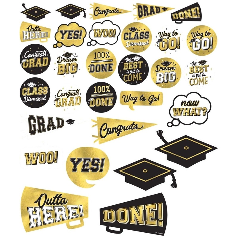 Graduation Cutout Decorations, 30Count