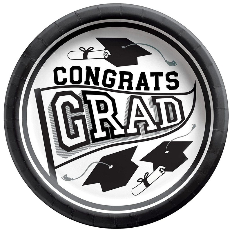 Graduation "You Did It Grad" Dessert Paper Plates, 9 Inches, 20 Count