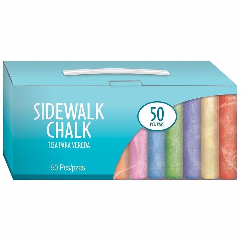 Sidewalk Chalk Box, Multicolour, 50Count