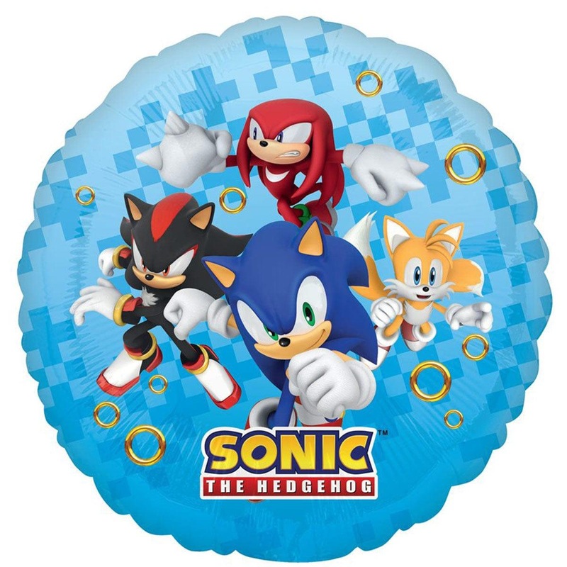 Sonic the Hedgehog Foil Balloon, 18in, Round, Blue