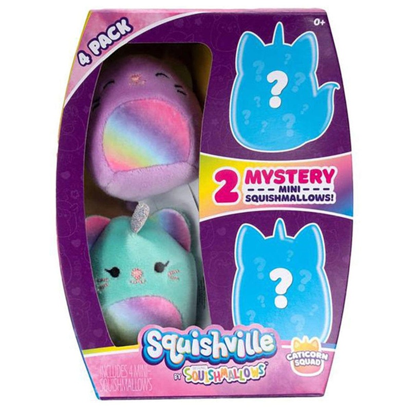 Squishmallows Mystery Mini Plush, 4Count