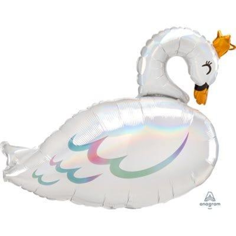 Swan Supershape Foil Balloon, 29in