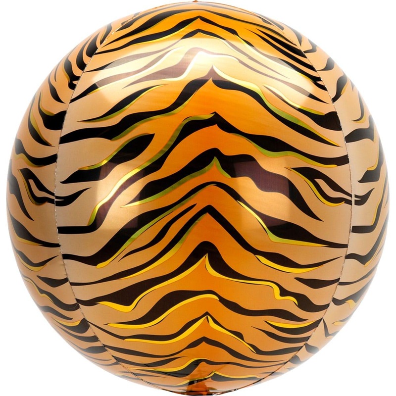 Tiger Print Orbz Balloon, 15in