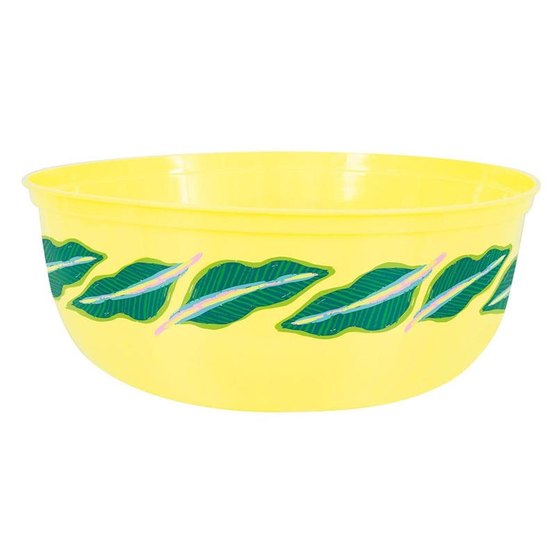 Tropical Leaves Plastic Bowl
