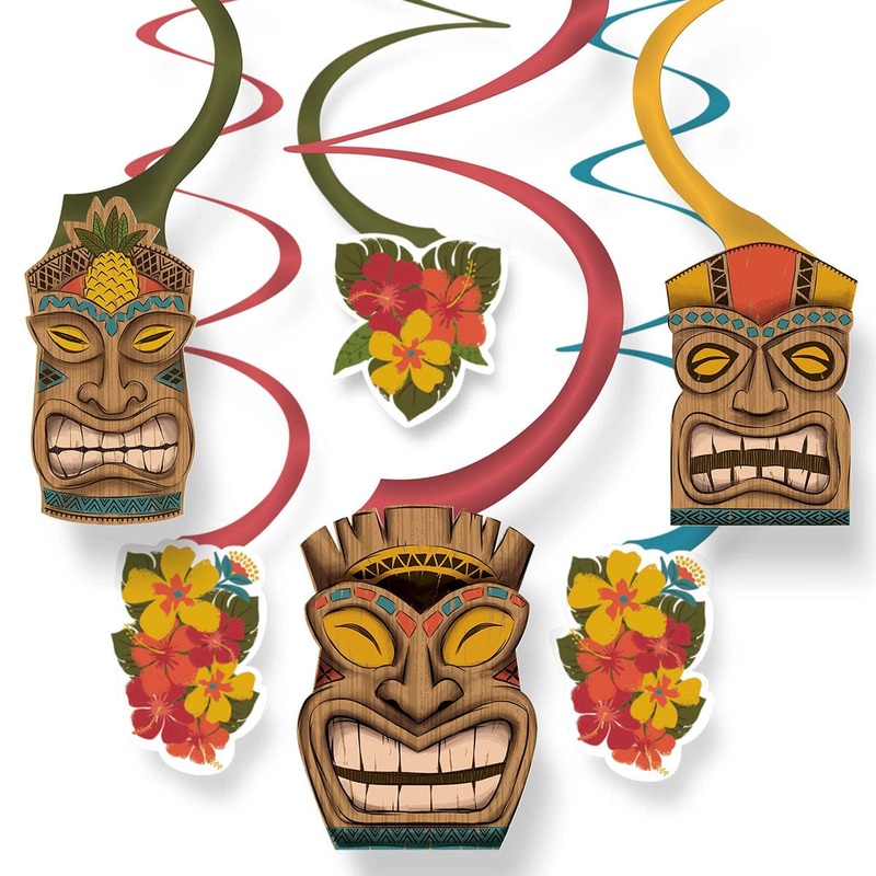 Vintage Tiki Swirl Decoration Kit, 30Count