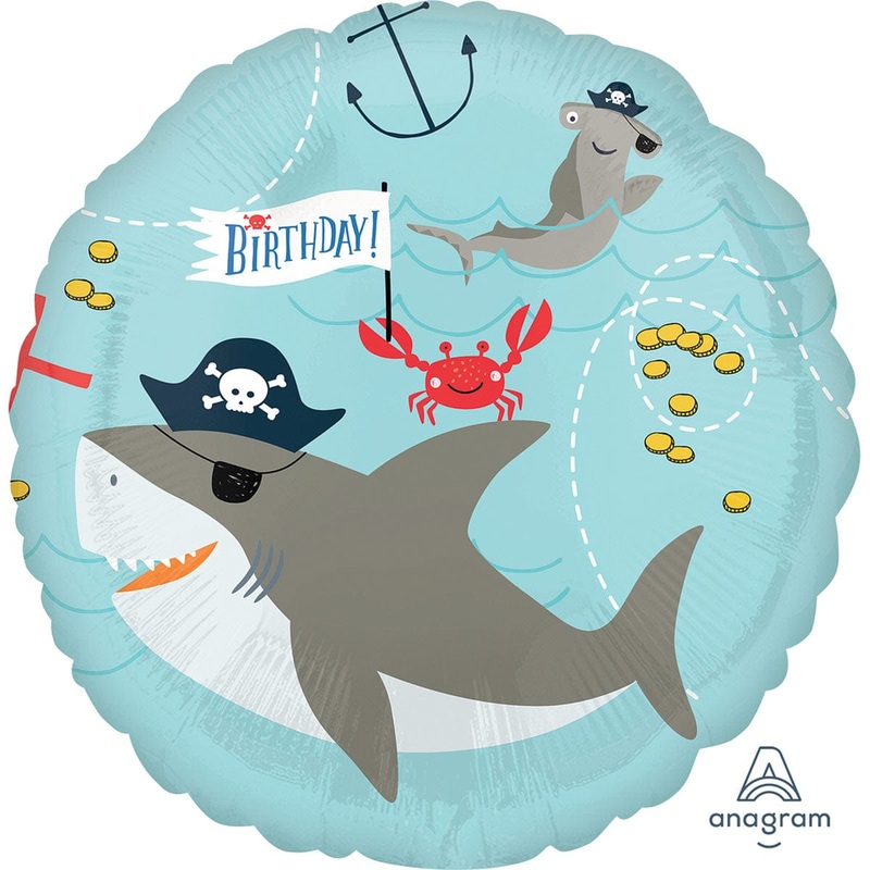 Ahoy Birthday Foil Balloon, 18Inches, 1 Count