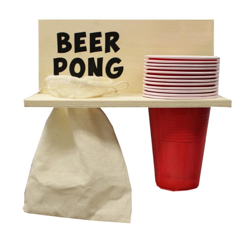 Beer Pong Game with Cups and Balls