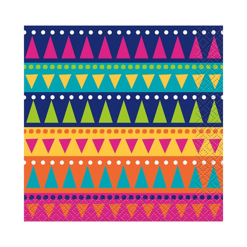 Boho Fiesta Beverage Paper Napkins, 24 Count