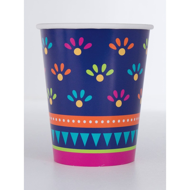 Boho Fiesta Paper Cups, 9oz, 8Count